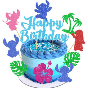 B0DRN7B5LQ.jpg 10pcs Glitter Cartoon Character Cake Toppers for Birthdays