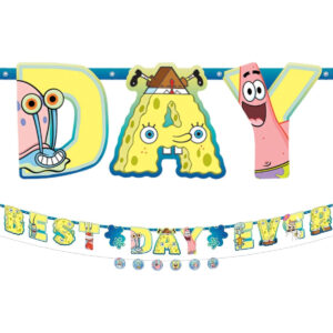 B0845R819Z.jpg SpongeBob Best Day Ever Jumbo Letter Banner Kit for Parties