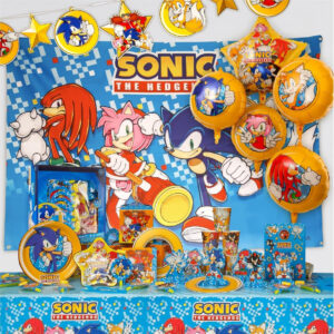 B0CRL9VS3S.jpg Sonic The Hedgehog Birthday Party Supplies Kit for 10 Guests