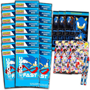 B00AT8OF36.jpg Sonic The Hedgehog Party Favor Set: 24 Play Packs & Stickers