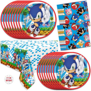B0DC5MW2VN.jpg Sonic the Hedgehog Birthday Party Supplies Set for 16 Guests