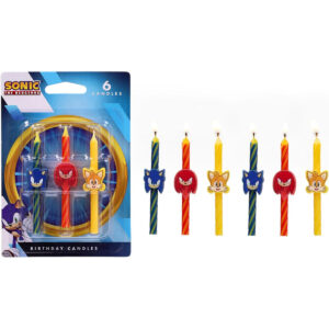 B0FPX6NSW6.jpg Sonic The Hedgehog Birthday Cake Candles - 6-Piece Set