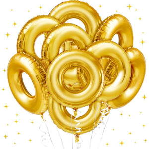 B0DZXVRN3K.jpg 6-Pack 28" Gold Ring Sonic Themed Foil Balloons for Parties