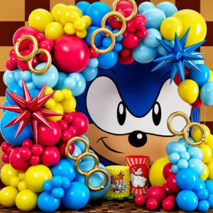 B0DR4Y9M3Z.jpg Hedgehog Balloon Arch Kit for Cartoon Birthday Party Decor