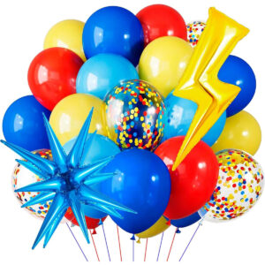 B0DGGDHL9D.jpg Cartoon Hedgehog Birthday Party Decorations with Game Balloons