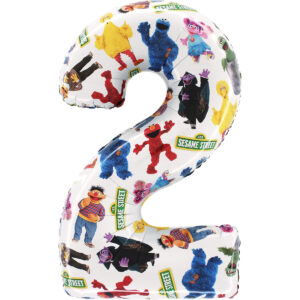 B0GM1QRMC2.jpg Toyland 26” Sesame Street Number 2 Foil Balloon for Parties