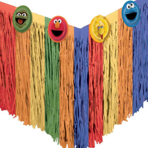 B0B4F53QRR.jpg Sesame Street Paper Table Skirt - 29" x 10' Party Decoration