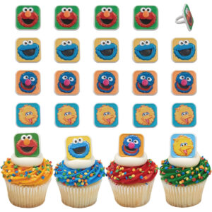 B0F3P1VN5D.jpg Sesame Street Cupcake Toppers: 24 Elmo & Friends Decorations