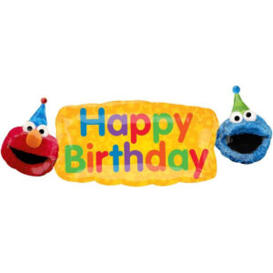 B01MCX2B3M.jpg Sesame Street Elmo & Cookie Monster Birthday Foil Balloon Set
