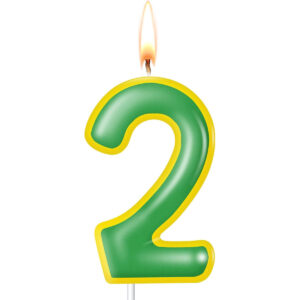 B0FW3VF518.jpg Sesame Street Number 2 Birthday Candle for Cake Decoration