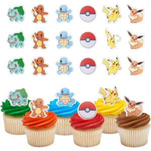 B0D7CHJGV6.jpg DecoPac Pokémon Cupcake Rings: 24-Pack Cake Decorations