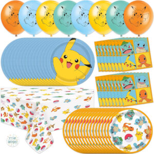 B0FV96SZ5X.jpg Pokémon Birthday Party Decorations Set for 16 Guests