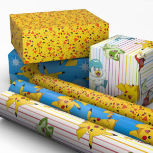 B0GR6GZ5GX.jpg Hallmark Pokémon Wrapping Paper 3-Pack for Kids Birthdays