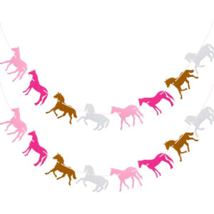 B09VZCCYHG.jpg Pink Pony Birthday Party Decorations & Horse Backdrop Set