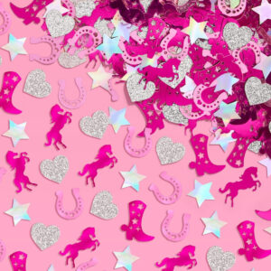 B0F5RT8WCW.jpg Pink Pony Club Confetti for Western Birthday Party Decor