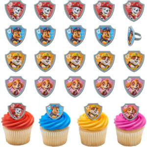 B0CFG61KCY.jpg DecoPac Paw Patrol Cupcake Rings: 24-Piece Party Decor Set