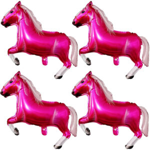 B0D139TLYF.jpg Pink Horse Balloons for Western Cowgirl Birthday Party Decor