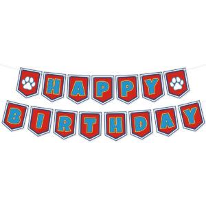 B0F9LJQ91D.jpg Paw Patrol Themed Happy Birthday Banner for Kids Party Decor