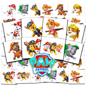 B09QLK5ND2.jpg Paw Patrol Temporary Tattoos Bundle: 70+ Party Favors for Kids