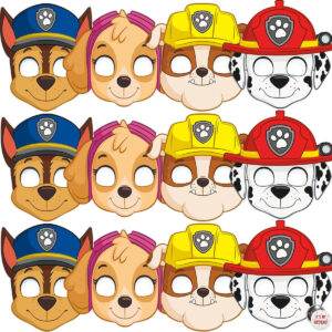 B0BCBVQN9T.jpg Paw Patrol Party Masks: 16-Pack Birthday Favors & Decorations