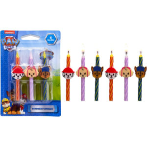 B07KLHFW6T.jpg PAW Patrol Birthday Cake Candles: 6-Piece Set for Party Decor