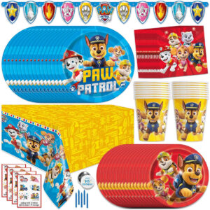 B08N6YPXVN.jpg Paw Patrol Birthday Party Supplies Set for 16 Guests
