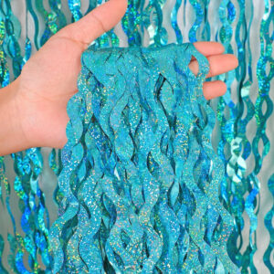 B0C3WXBDXK.jpg Teal Wavy Foil Fringe Curtains for Nemo Party Backdrops