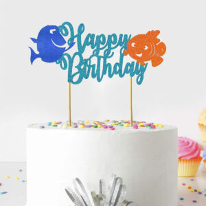 B08ZXSJZ8V.jpg Finding Nemo Happy Birthday Cake Topper for Party Decorations