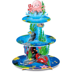 B0BZCPXG83.jpg Under The Sea 3-Tier Cupcake Stand for Ocean Themed Parties