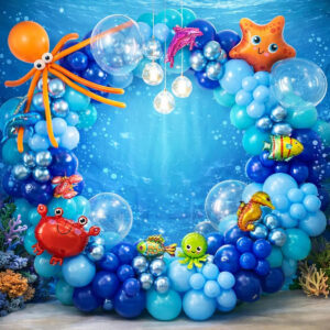 B0C6MC8KGN.jpg Ocean Themed Party Decorations: 165pc Balloon Arch Garland Kit