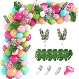 B09783WF8J.jpg Moana Tropical Balloon Garland Kit for Birthday Party Decor