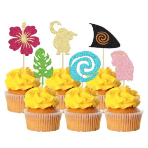 B0B6WKNHJQ.jpg 24Pcs Moana Inspired Cupcake Toppers for Tropical Party Decor