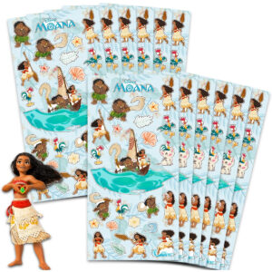 B0DG42HJ99.jpg Moana Sticker Sheets 12-Pack for Kids Birthday Party Favors