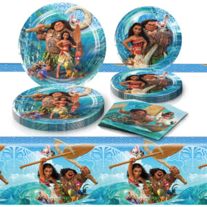 B0GM9FTM3D.jpg Moana Birthday Party Supplies: Plates, Napkins & Tablecover