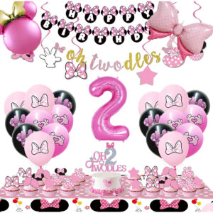B0F4CY4BC9.jpg Minnie Mouse 2nd Birthday Party Decorations Set for Girls