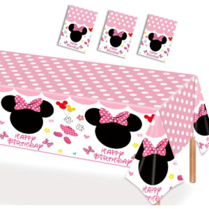 B0F2TNCKNM.jpg Pink Mouse Polka Dot Tablecloths for Kids Party Decorations