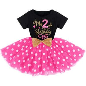 B096FK7HZ9.jpg Minnie Mouse Polka Dot Tutu Dress for Baby Girls Birthday