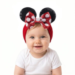 B09MF9MTW9.jpg Minnie Mouse Sequin Bow Headwrap for Toddlers and Kids