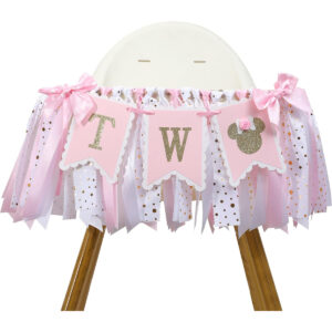 B0CXLRPT7S.jpg Minnie Mouse 2nd Birthday Highchair Banner for Party Decor