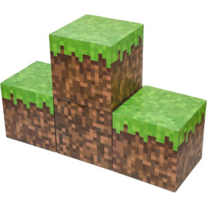 B0CG6XJGJ2.jpg Minecraft Pixel Game Party Boxes - Set of 4 Gaming Decor