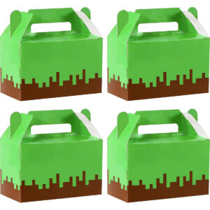 B0FK53LT84.jpg 12-Piece Pixel Mining Themed Party Favor Gift Boxes for Kids