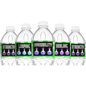 B08WH9SHTM.jpg Pixel Bottle Labels for Minecraft Themed Party - 40 Count