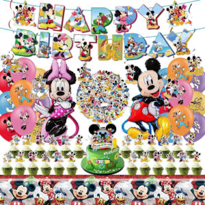 B0FJ4XK2XM.jpg Mickey Mouse Birthday Party Decorations Set with Photo Backdrop