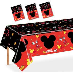 B0DJF2BV3V.jpg Mickey Mouse Party Tablecloth Set - 3PCS Disposable Table Covers