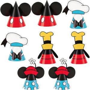 B09HJC6G3N.jpg Mickey Mouse Party Hats for Kids Birthday - 8 Pack