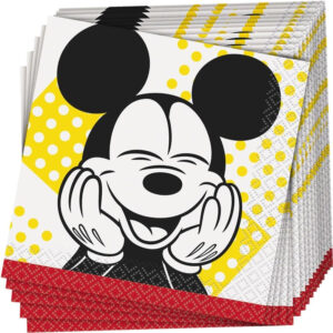 B09HJL2S2R.jpg Mickey Mouse Beverage Napkins for Birthday Party Tableware