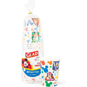 B0BX4FRH33.jpg Glad for Kids Mickey Mouse Disposable Paper Cups, 9 oz, 24 Ct
