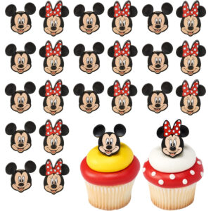 B0DK7LT31Z.jpg DecoPac Mickey and Minnie Mouse Cupcake Rings (24 Pack)