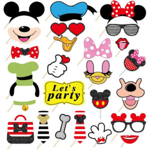 B088DG598P.jpg 25-Piece Mickey Mouse Photo Booth Props for Birthday Parties