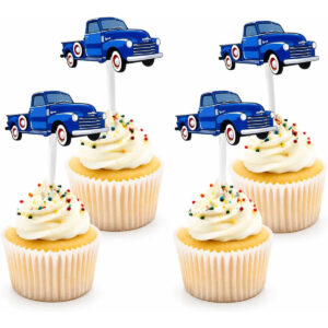 B099CQ9YBN.jpg Little Blue Truck Cupcake Toppers for Baby Shower Decorations